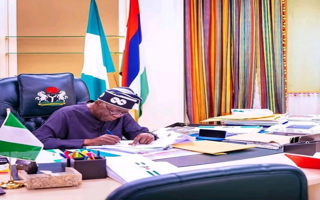 Presidency releases photo of President Tinubu in his office today October 9