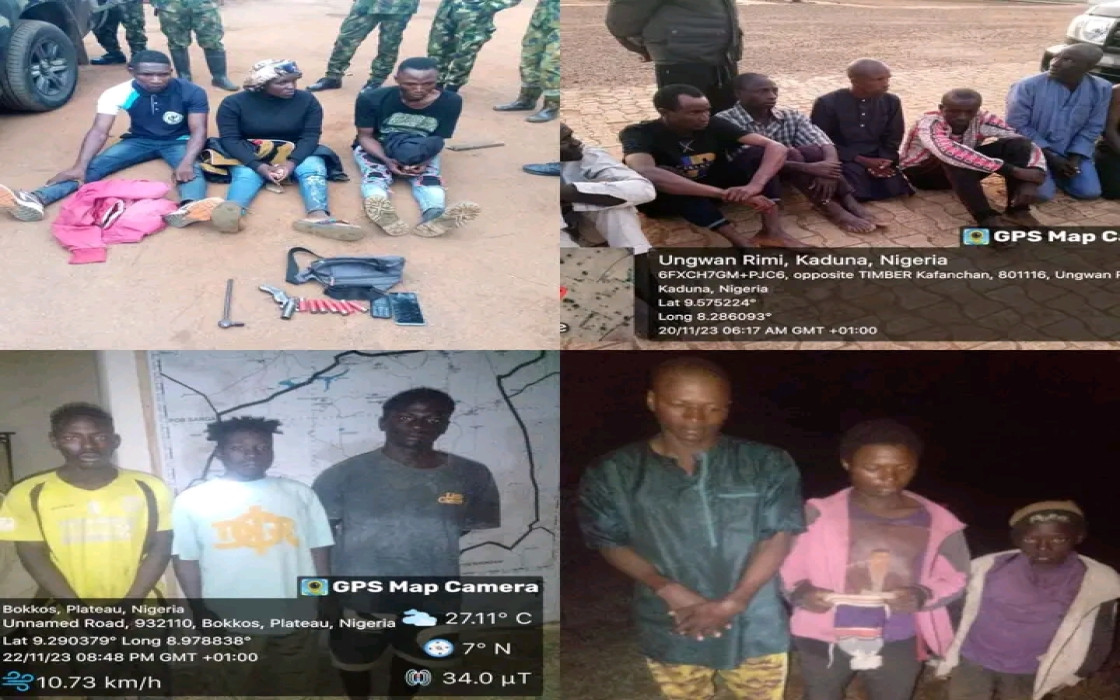 Army Arrests 58 Suspected Bandits, Rescue Kidnap Victims In Plateau, Kaduna