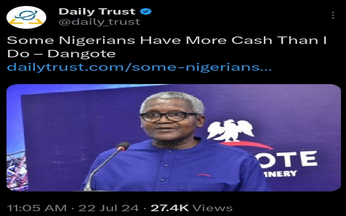 "Dangote Refutes Monopoly Claims"